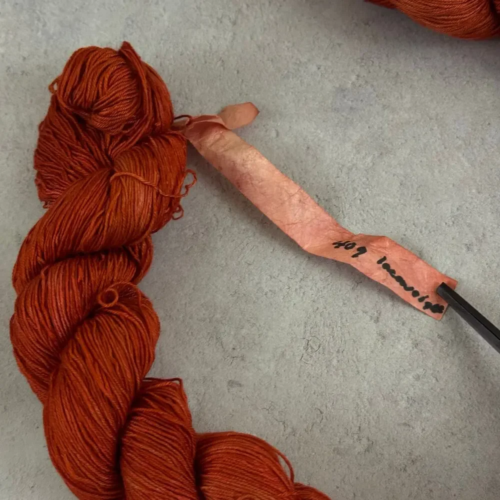 The Yarn Sisters Black Pearl 50% Pearl 50% Tencel Laceweight Yarn DyedTerracotta